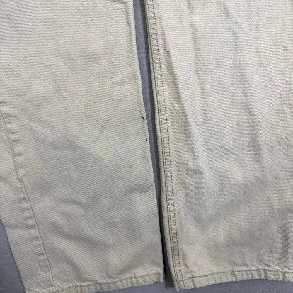 Vintage Levis 505 Regular Fit Jeans Men's 38x34 (Fits 36x33) Cream y2k 2008